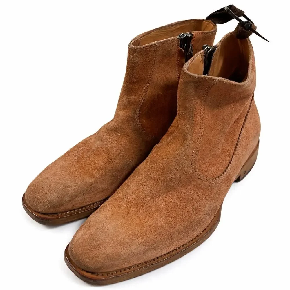 NWOT: John Varvatos Brown Leather Boots Size 8